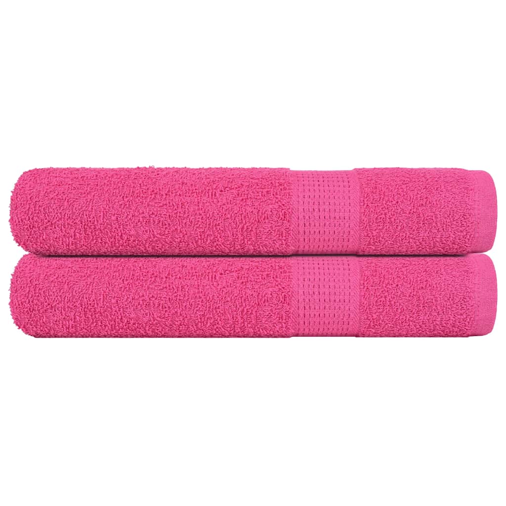 vidaXL Handdukar FROGN 2 st rosa 100x200 cm 360 gsm