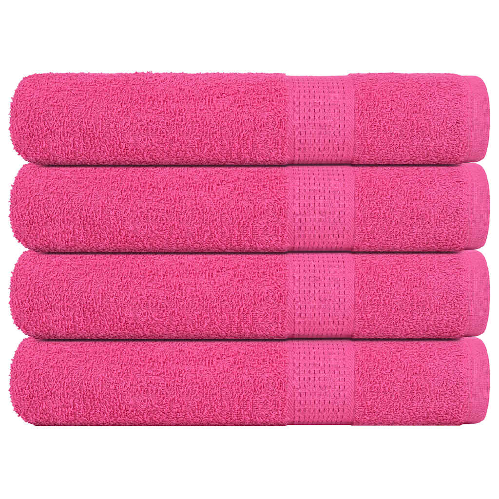 vidaXL Handtücher 4 Stk. Rosa 100x200 cm 360 g/m² 100% Baumwolle