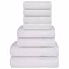 vidaXL 8-osaline r&auml;tikukomplekt FROGN valge, 360 g/m&sup2;