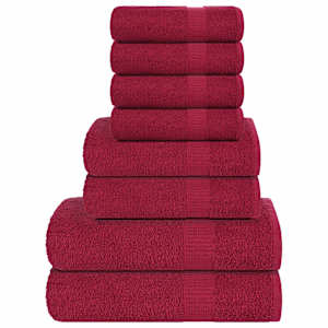 vidaXL 8-osaline r&auml;tikukomplekt FROGN bordoopunane, 360 g/m&sup2;