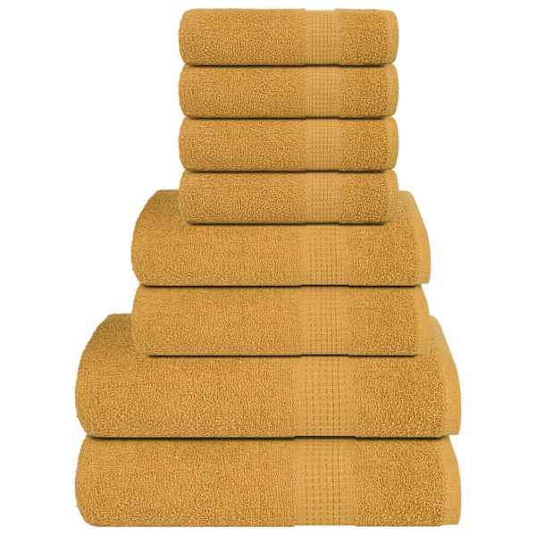 vidaXL 8-osaline r&auml;tikukomplekt KONNA kuldne 360 g/m&sup2;
