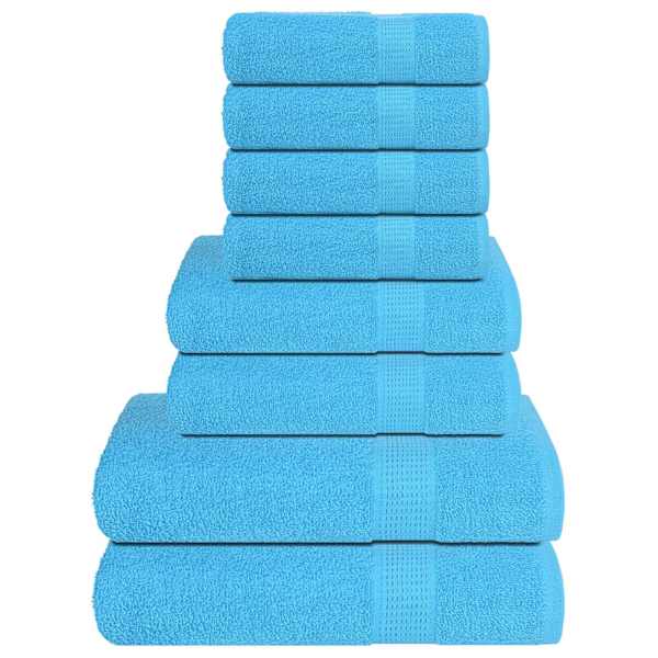 vidaXL 8-osaline r&auml;tikukomplekt KONNA t&uuml;rkiissinine 360 g/m&sup2;