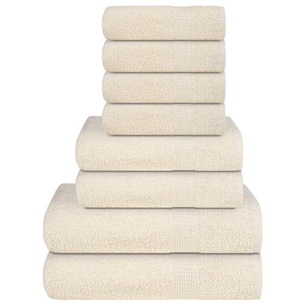 vidaXL 8-osaline r&auml;tikukomplekt FROGN kreemjas, 360 g/m&sup2;