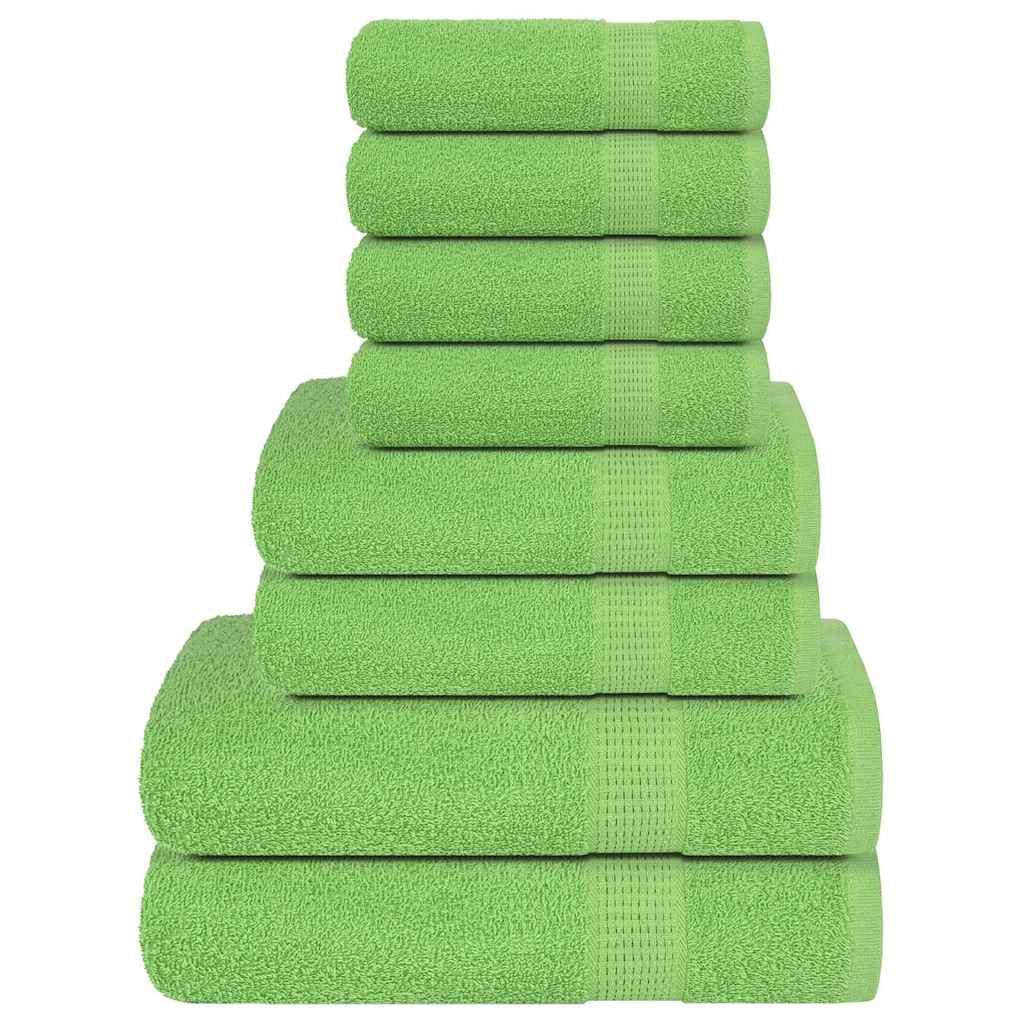 vidaXL 8-tlg. Handtuch-Set Apfelgrün 360 g/m² 100% Baumwolle