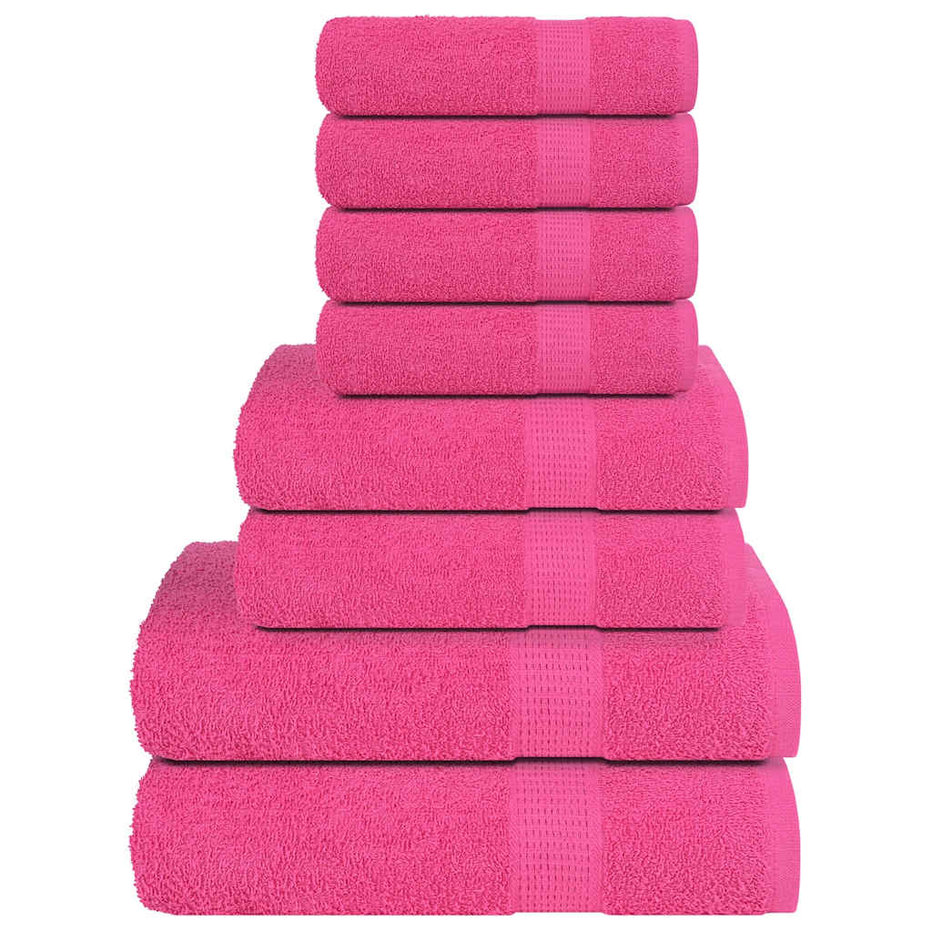 vidaXL 8-tlg. Handtuch-Set Rosa 360 g/m² 100% Baumwolle