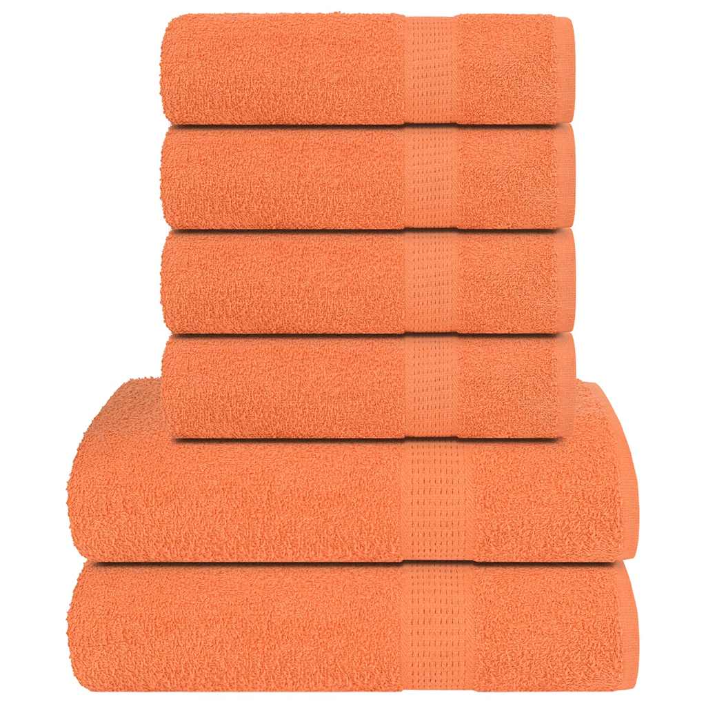 vidaXL 6-tlg. Handtuch-Set Orange 360 g/m² 100% Baumwolle