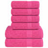 vidaXL 6-osaline r&auml;tikukomplekt FROGN roosa, 360 g/m&sup2;