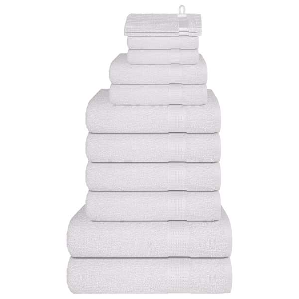 vidaXL 12-osaline r&auml;tikukomplekt FROGN valge, 360 g/m&sup2;
