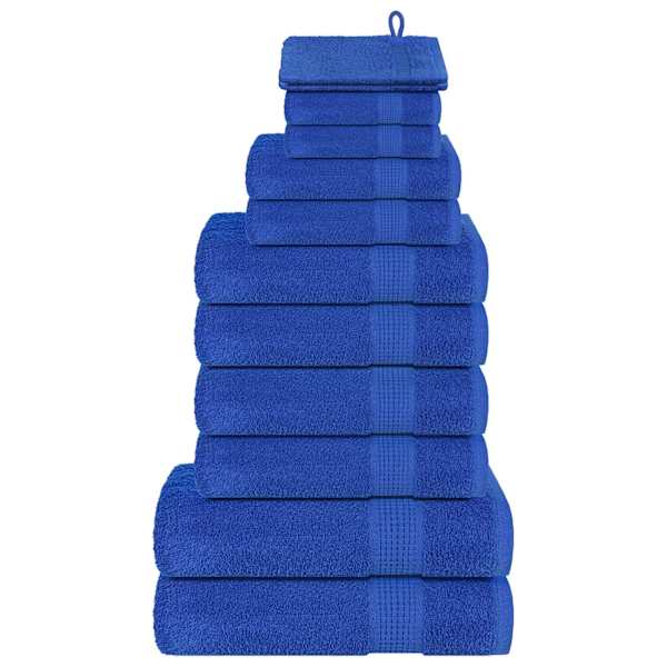 vidaXL 12-osaline r&auml;tikukomplekt FROGN sinine, 360 g/m&sup2;
