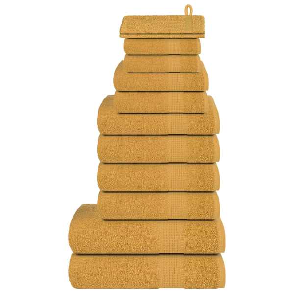 vidaXL 12-osaline r&auml;tikukomplekt FROGN kuldne, 360 g/m&sup2;
