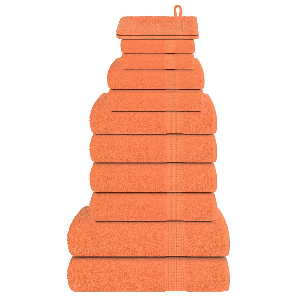 vidaXL 12-tlg. Handtuch-Set Orange 360 g/m² 100% Baumwolle