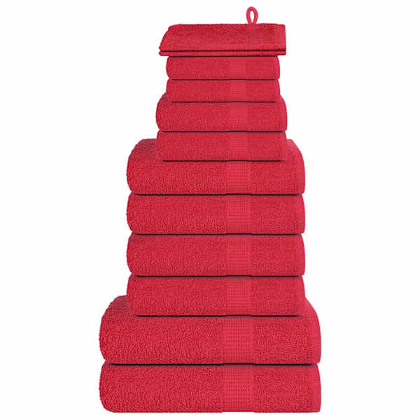 vidaXL 12-osaline r&auml;tikukomplekt FROGN punane, 360 g/m&sup2;