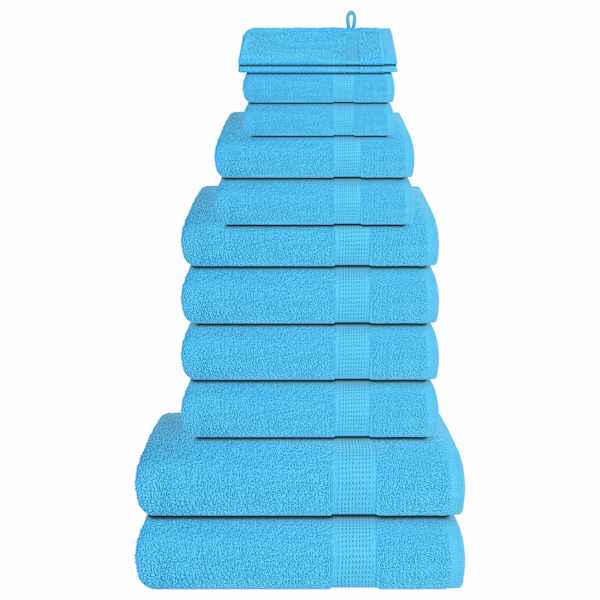 vidaXL 12-osaline r&auml;tikukomplekt FROGN t&uuml;rkiis, 360 g/m&sup2;