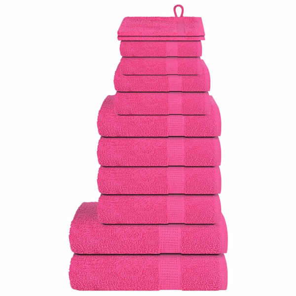 vidaXL 12-osaline r&auml;tikukomplekt FROGN roosa, 360 g/m&sup2;