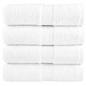 Premium brisače za pranje SOLUND 4 kosi bele 30x30 cm 600 g/m²