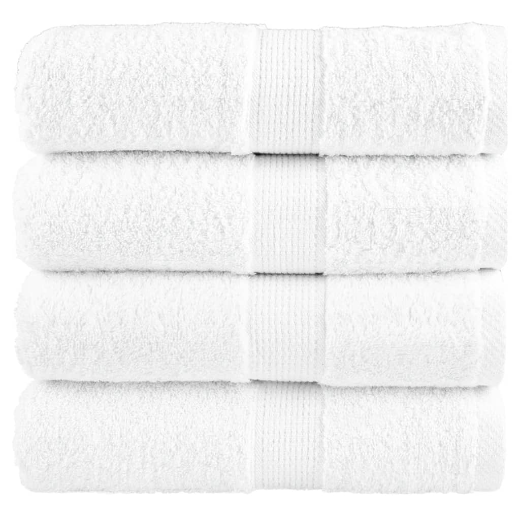 vidaXL Prémiové ručníky pro hosty SOLUND 4 ks bílé 30x50 cm 600 g/m²