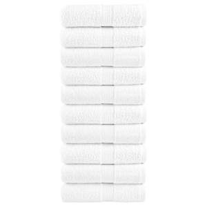 Premium brisače za goste SOLUND 10 kosov bele 30x50 cm 600 g/m²