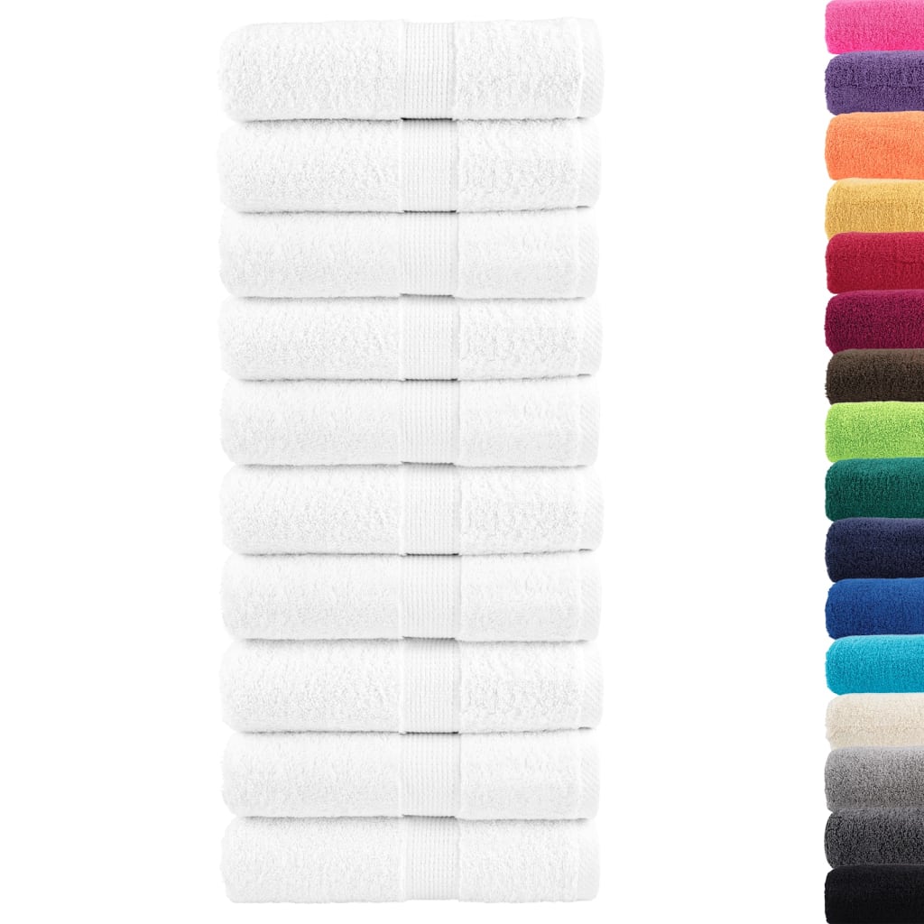vidaXL Gastendoekjes SOLUND 10 st 600 g/m² 30x50 cm wit