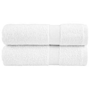Premium brisače za roke SOLUND 2 kosa bele 50x100 cm 600 g/m²