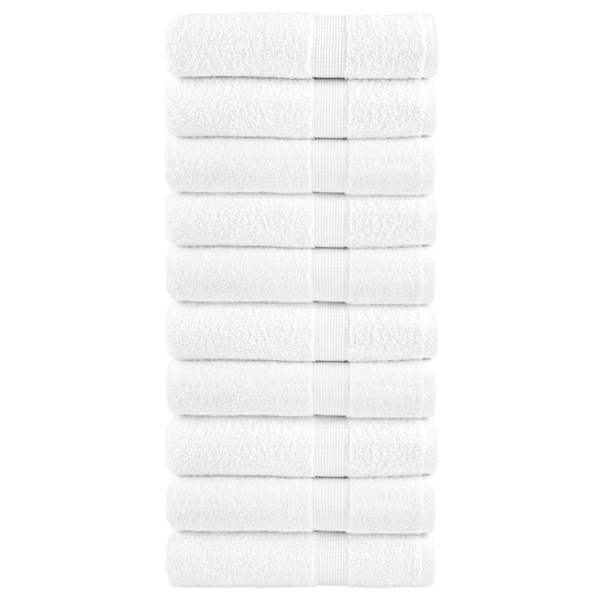 vidaXL k&auml;ter&auml;tikud SOLUND 10 tk, valge, 50x100 cm, 600 gsm