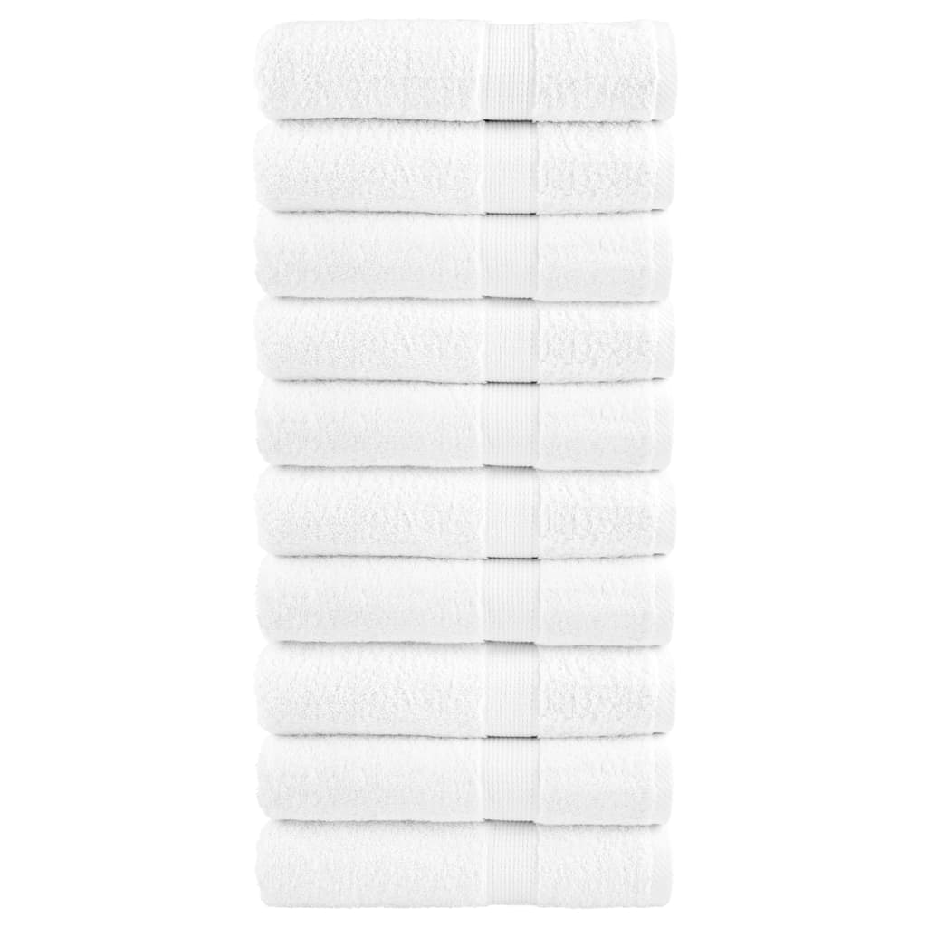 vidaXL Prémiové ručníky do sprchy SOLUND 10 ks bílé 70x140 cm 600 g/m²