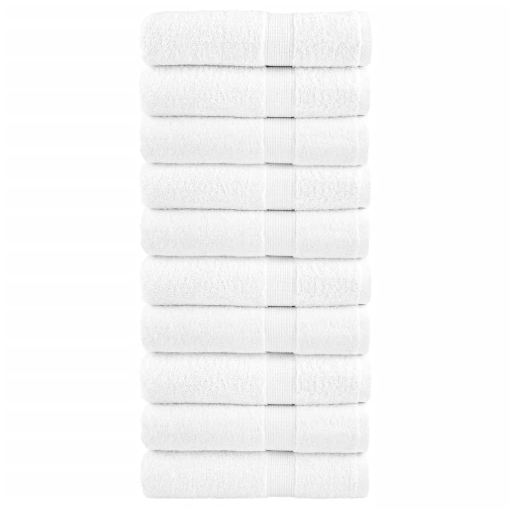 vidaXL Prémiové osušky SOLUND 10 ks bílé 100x150 cm 600 g/m²