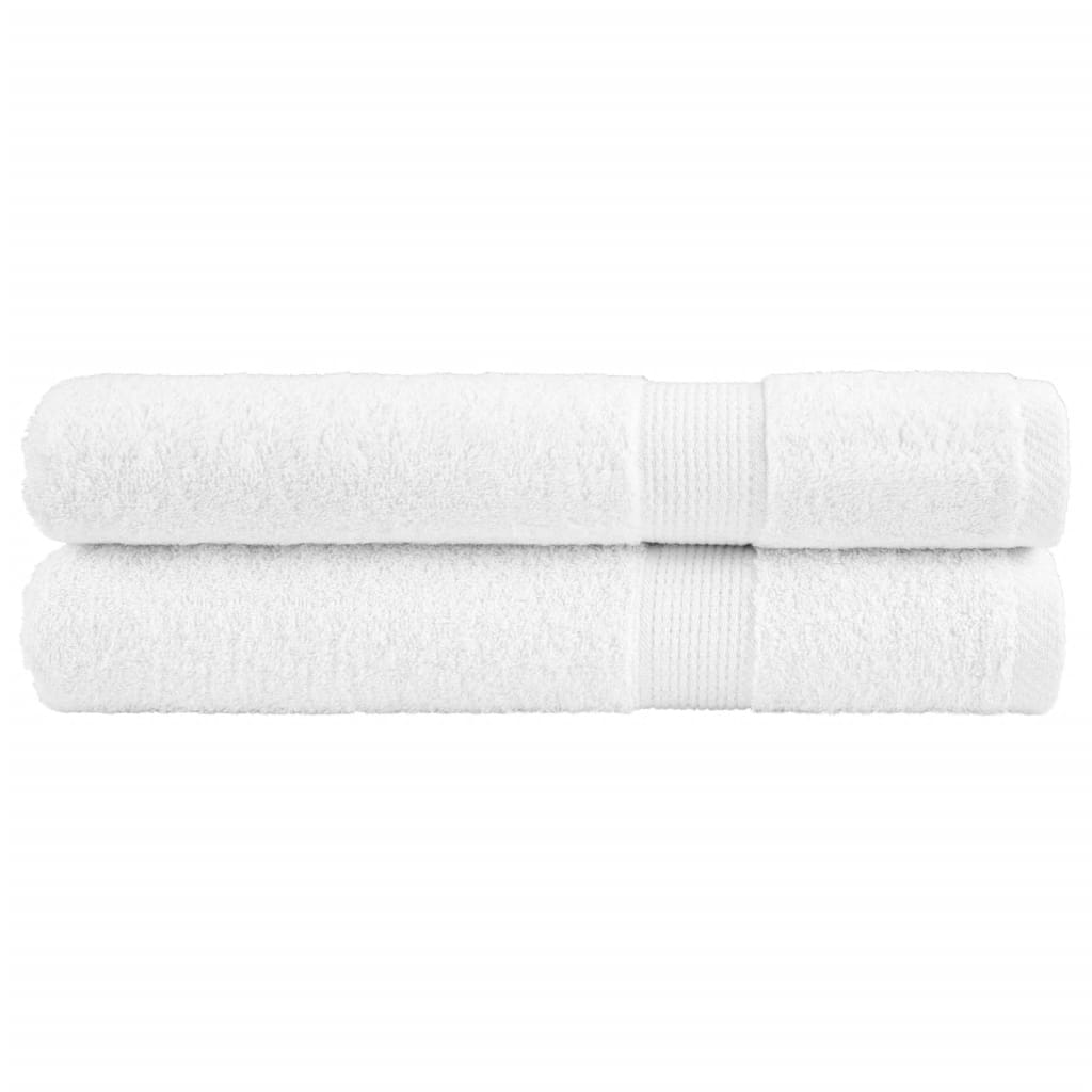 Premium-Handtücher 2 Stk Weiß 100x200cm 600 g/m² 100% Baumwolle