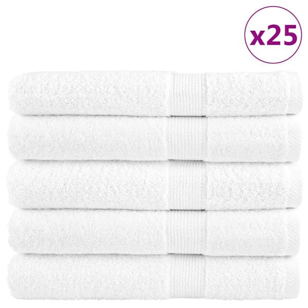 vidaXL r&auml;tikud SOLUND 25 tk, valge, 100 x 200 cm, 600 gsm