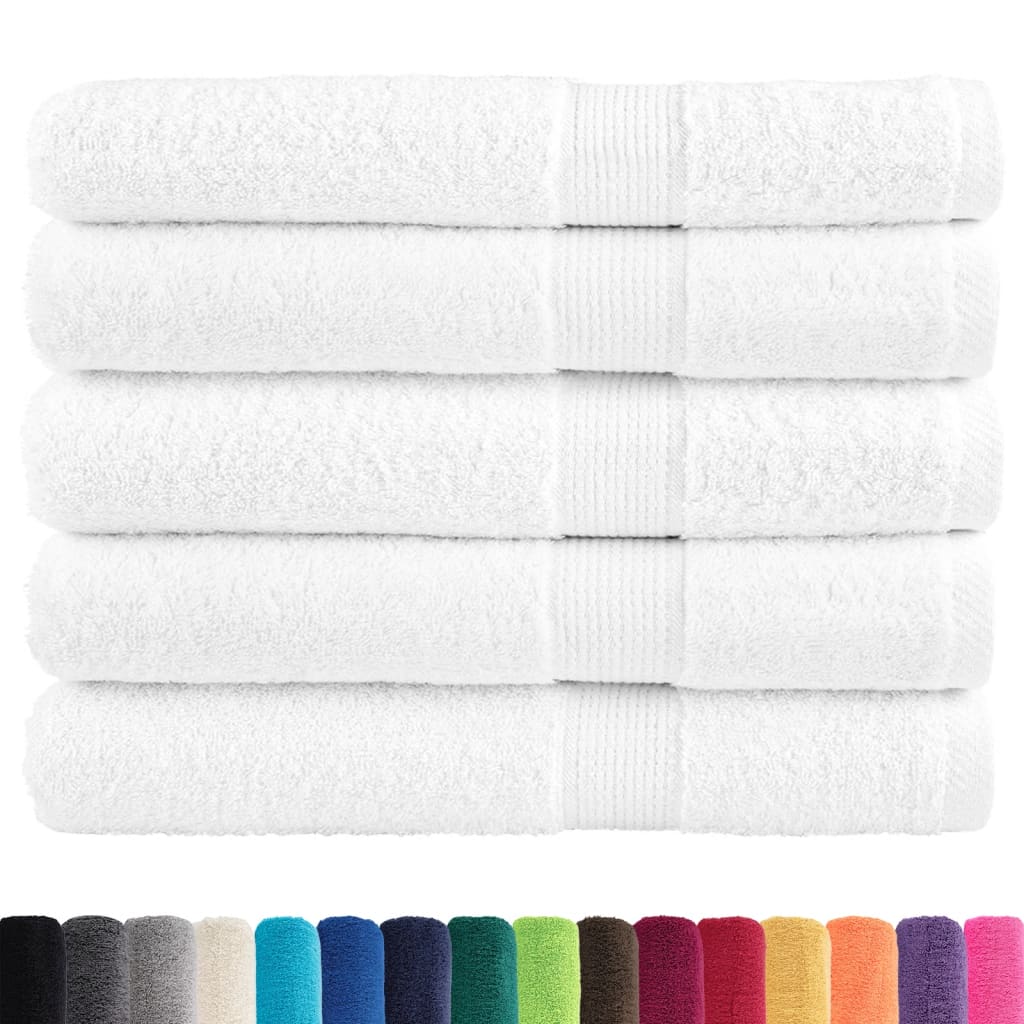 vidaXL Prémiové uteráky SOLUND 25 ks biele 100x200 cm 600 g/m2