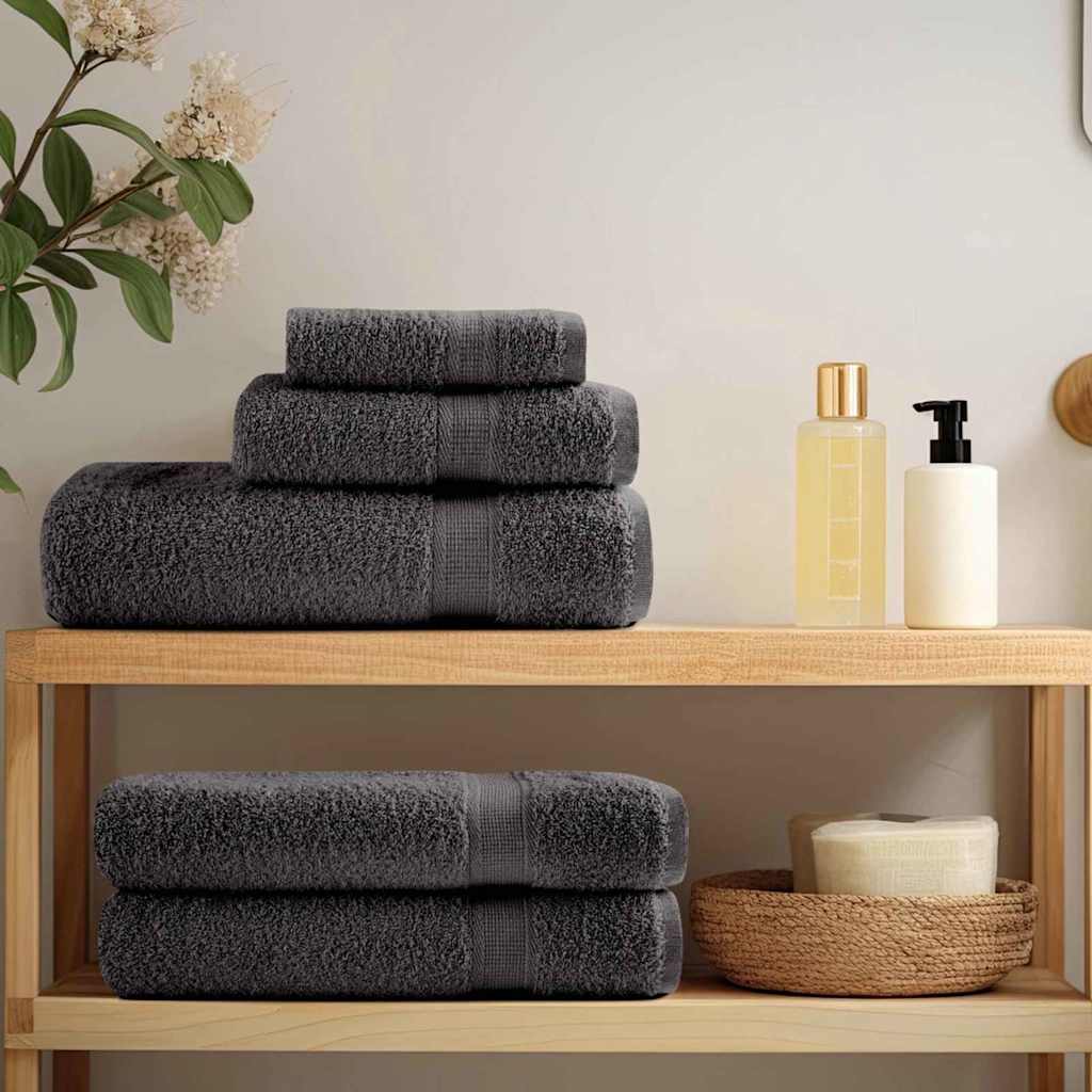 Vaskeklude 4 pcs Antracit 15 x 21 cm Bomuld