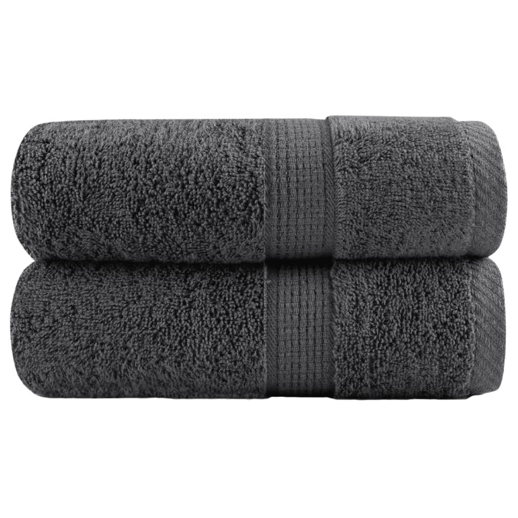vidaXL Prémiové mycí utěrky SOLUND 2 ks antracitové 30x30 cm 600 g/m²