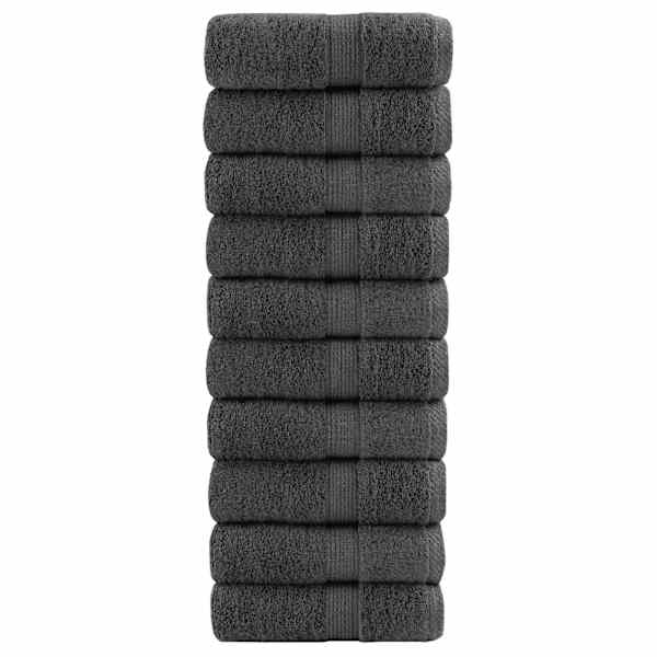 vidaXL r&auml;tikud SOLUND 10 tk, antratsiithall, 30x50 cm, 600 gsm