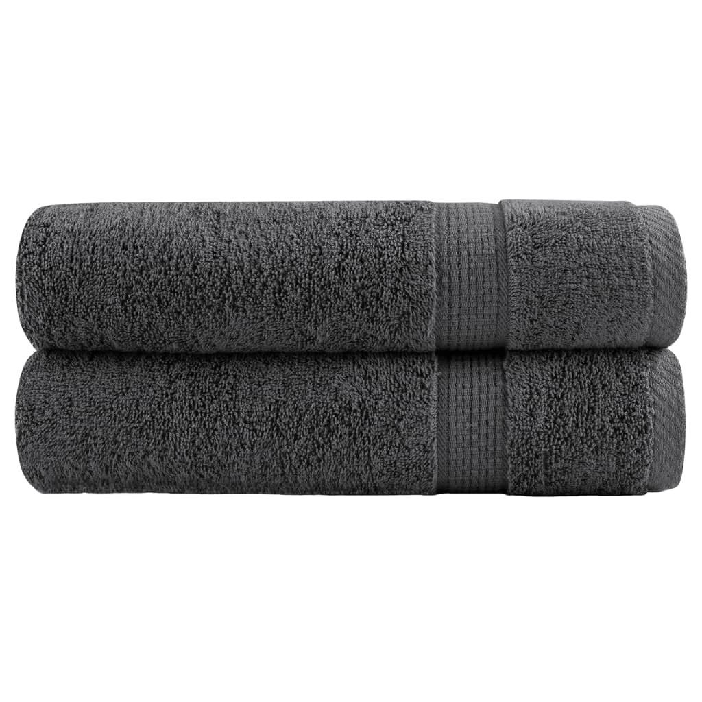 vidaXL Prosoape duș premium SOLUND 2 buc antracit 70x140cm 600gsm