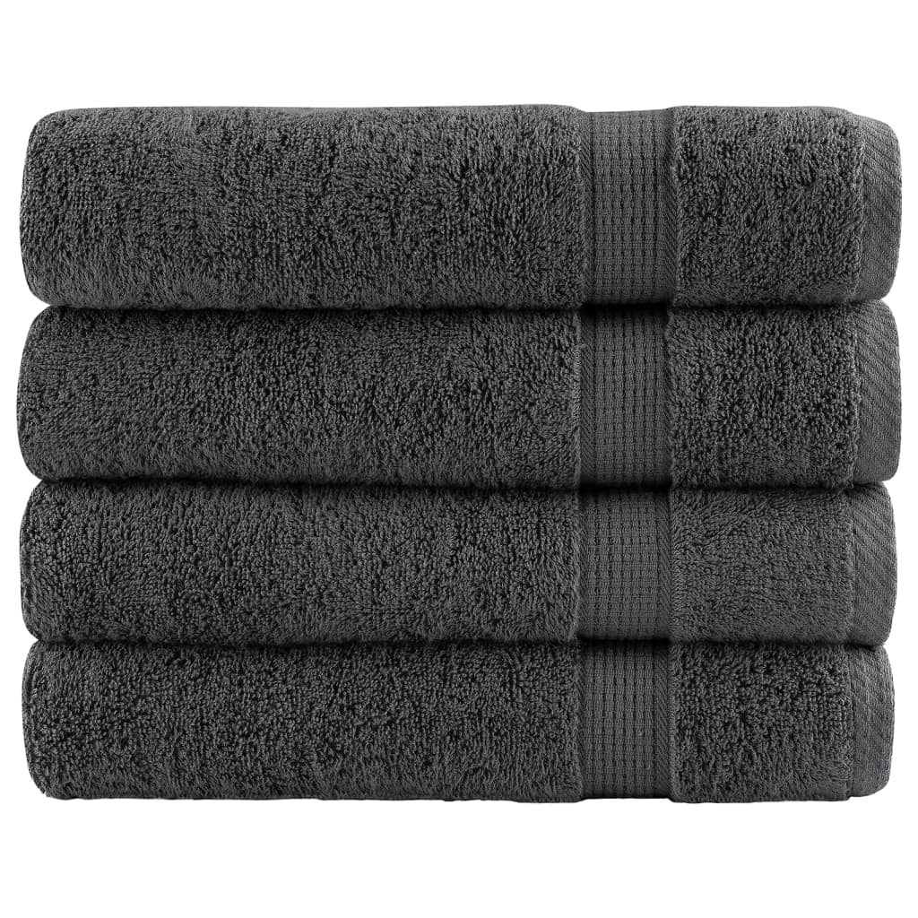 vidaXL Prémiové ručníky do sprchy SOLUND 4 ks antracitové 70x140 cm 600 g/m²