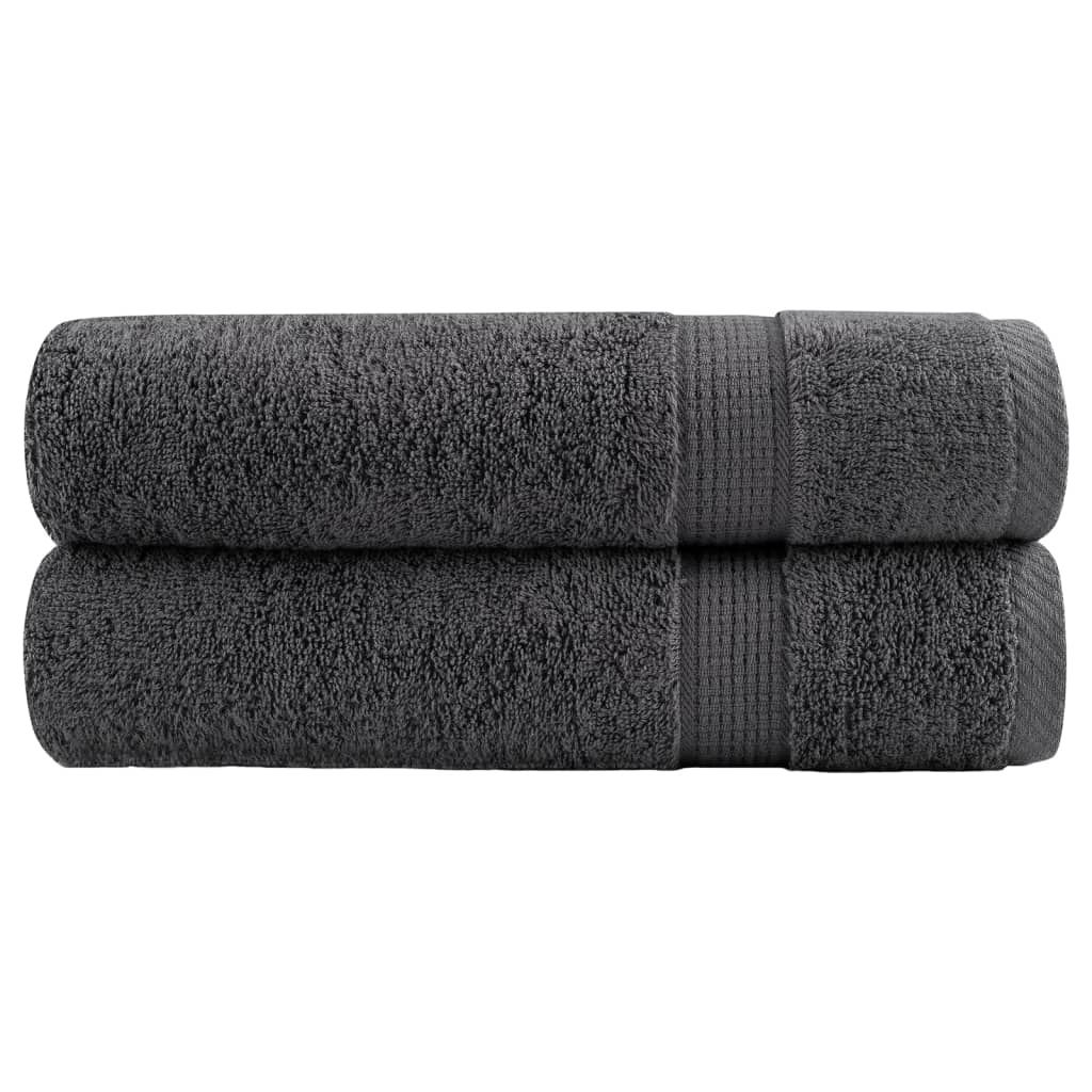 vidaXL Prémiové osušky SOLUND 2 ks antracitové 100x150 cm 600 g/m²