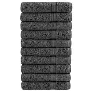 Prémiové saunové osušky SOLUND 10 ks antracitové 80x200 cm 600 g/m² - obrázek 1