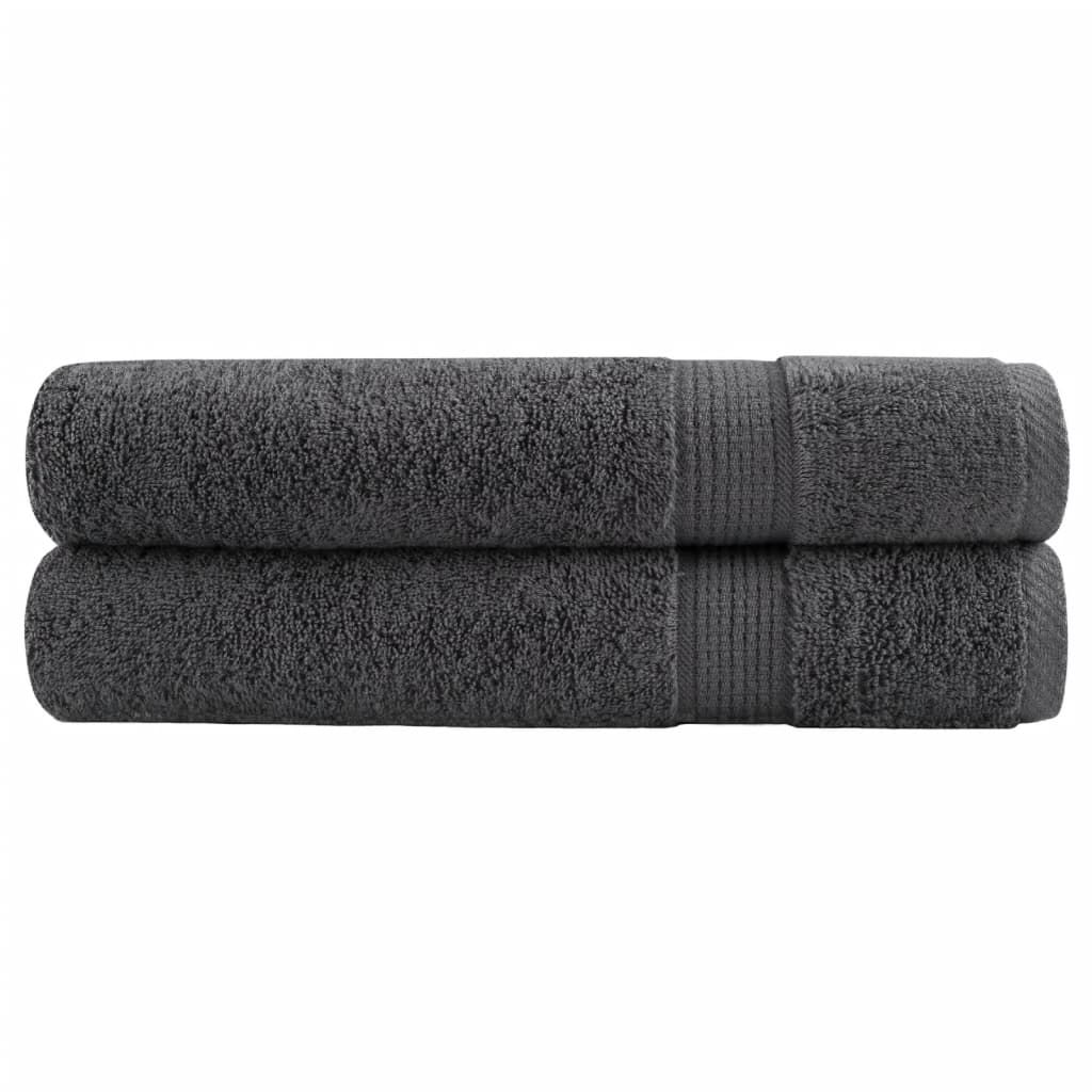 vidaXL Prémiové ručníky SOLUND 2 ks antracitové 100x200 cm 600 g/m²
