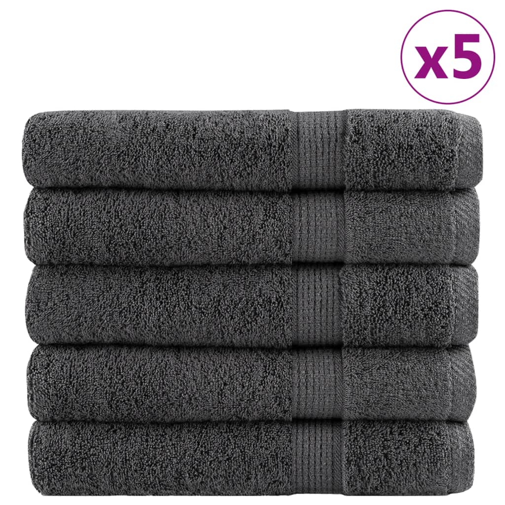 vidaXL Prosoape premium SOLUND 25 buc antracit 100x200cm 600gsm