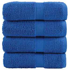Premium brisače za pranje SOLUND 4 kosi modre 30x30 cm 600 g/m²