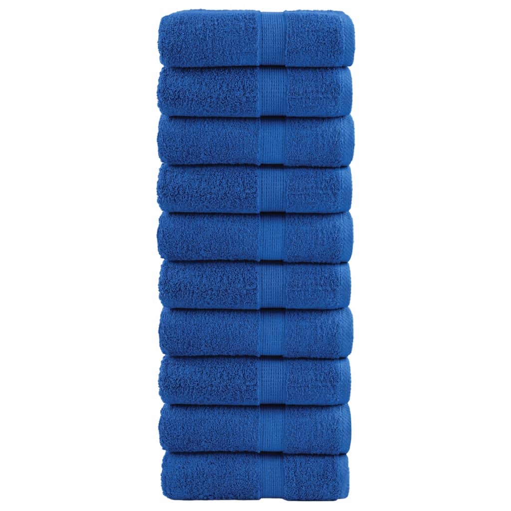 Premium-Waschlappen 10 Stk Blau 30x30cm 600 g/m² 100% Baumwolle