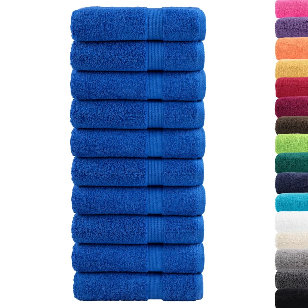 vidaXL Handdoeken SOLUND 10 st 600 g/m² 50x100 cm blauw afbeelding