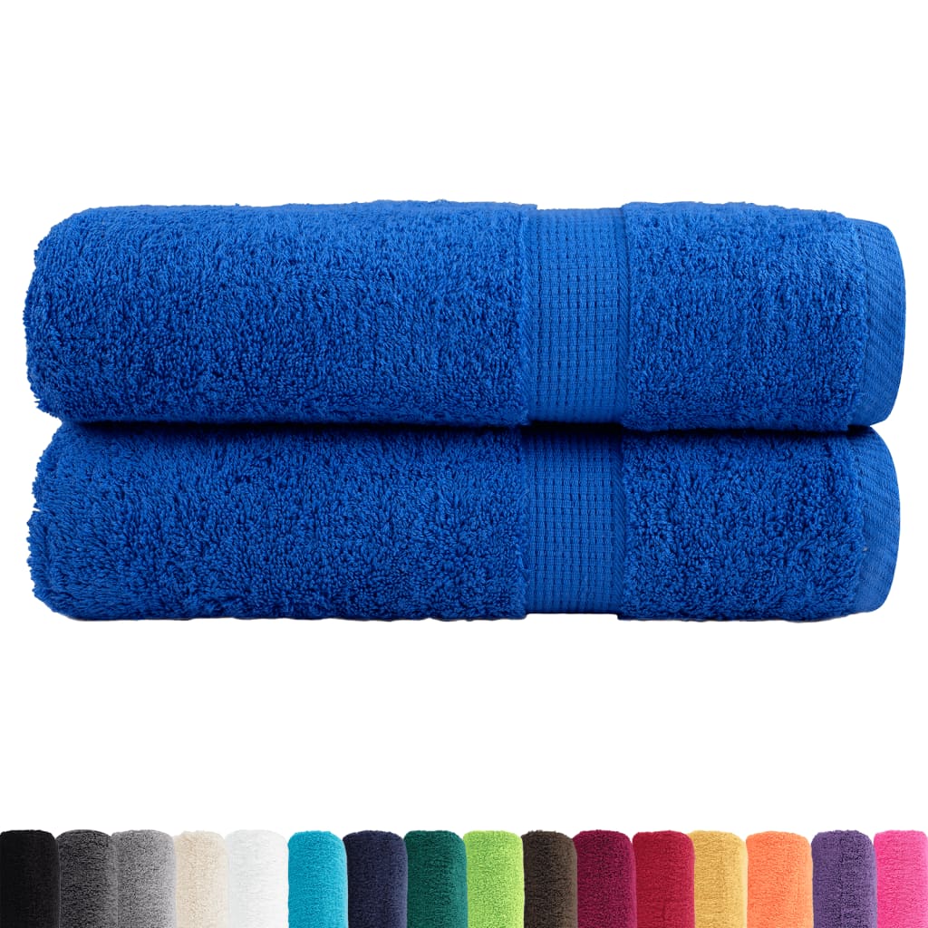 vidaXL Badhanddoeken SOLUND 2 st 600 g/m² 70x140 cm blauw