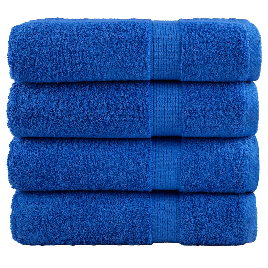 Premium-Duschtücher 4 Stk Blau 70x140cm 600 g/m² 100% Baumwolle