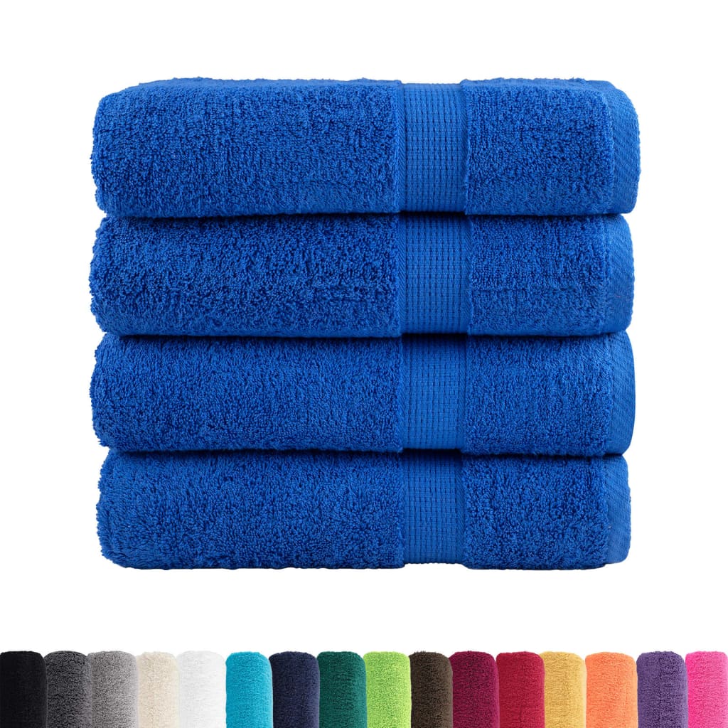 vidaXL Badhanddoeken SOLUND 4 st 600 g/m² 70x140 cm blauw