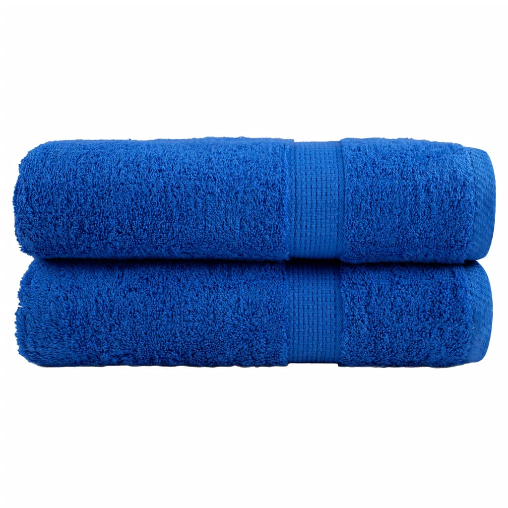 Premium-Badetücher 2 Stk. Blau 100x150cm 600g/m² 100% Baumwolle