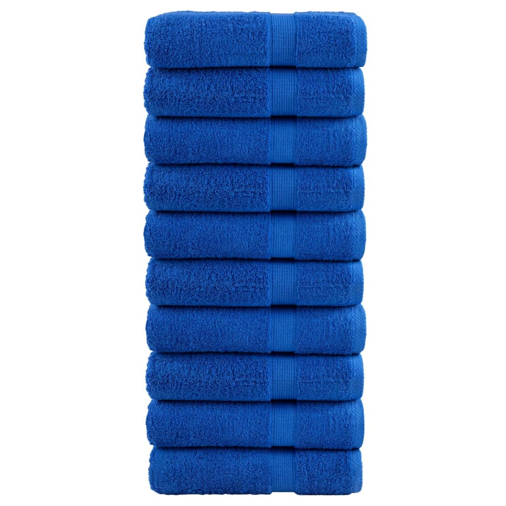 Premium-Badetücher 10 Stk Blau 100x150cm 600g/m² 100% Baumwolle