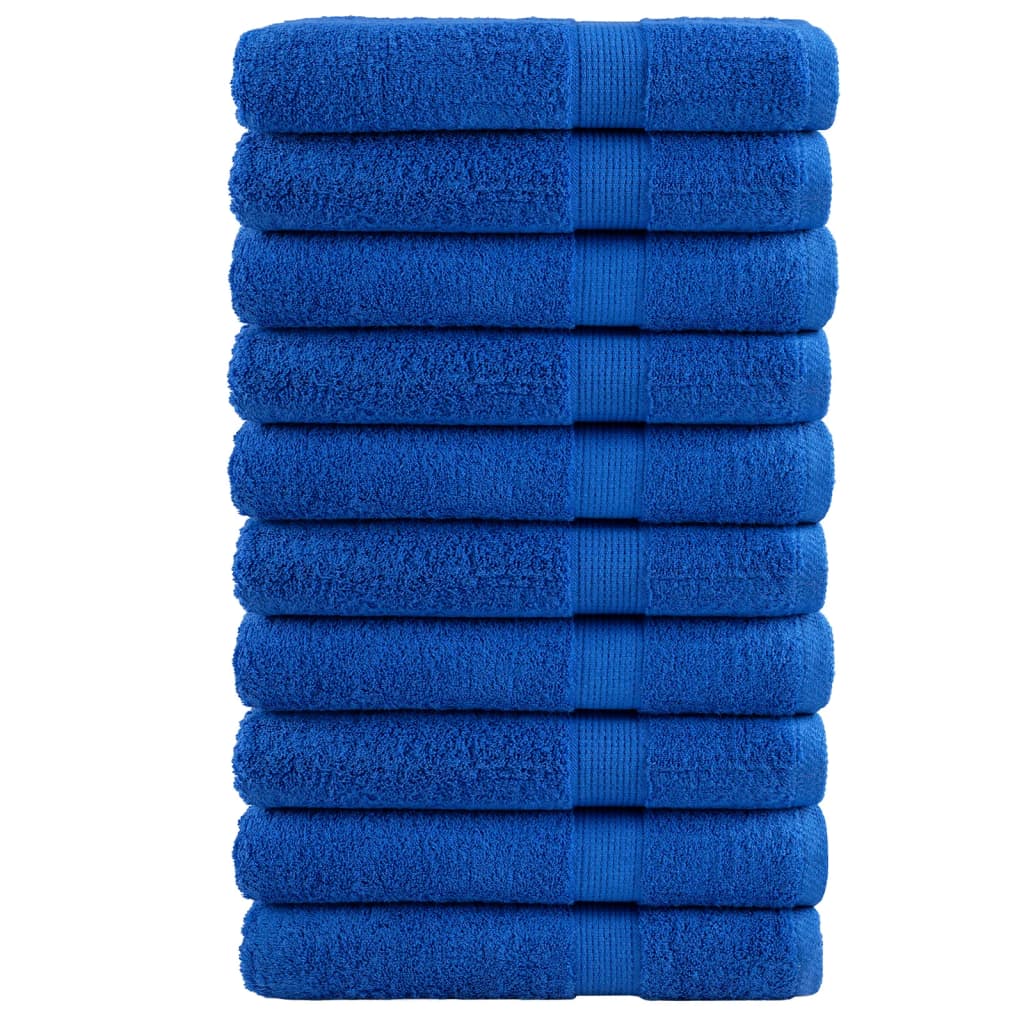 vidaXL Prémiové saunové osušky SOLUND 10 ks modré 80x200 cm 600 g/m²