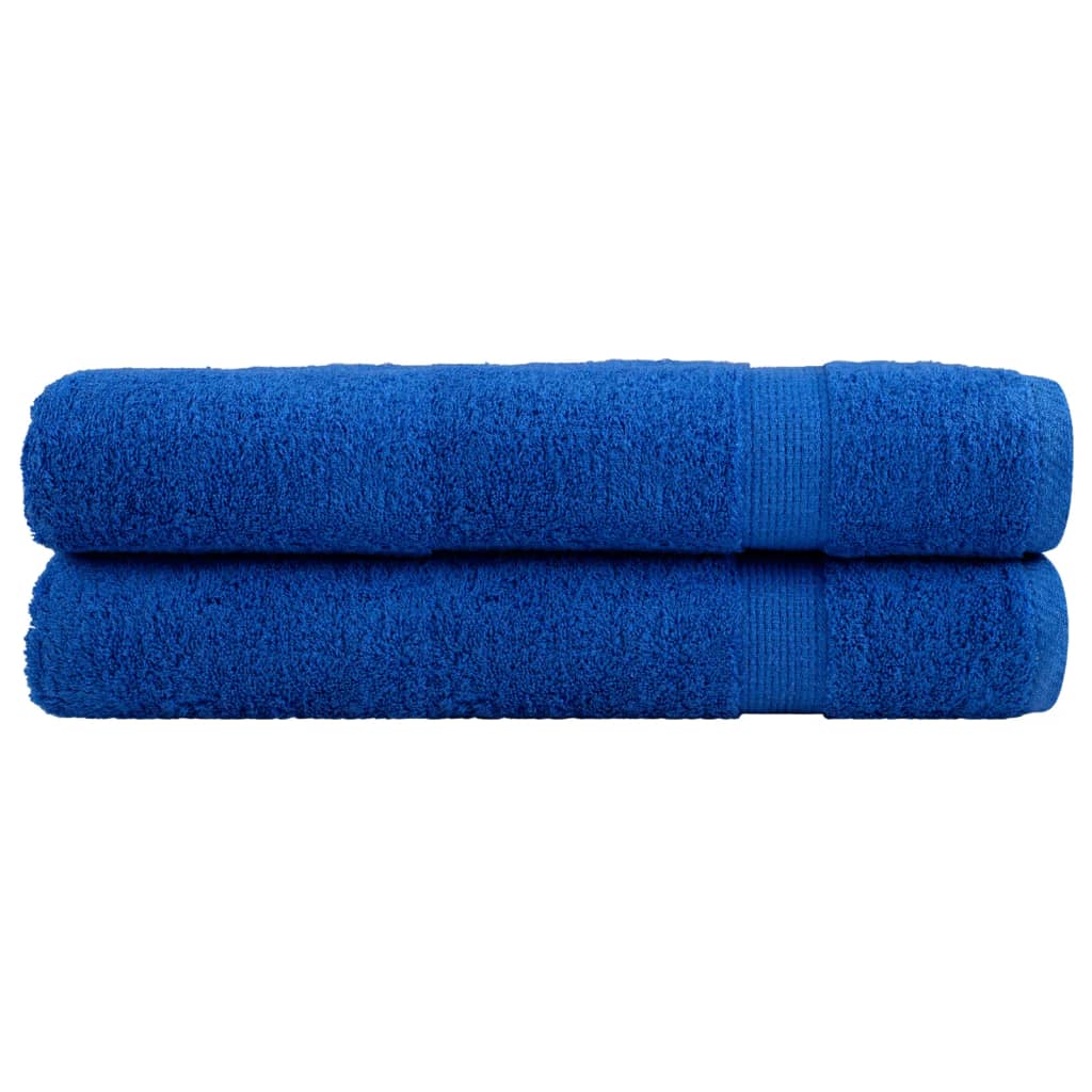 Premium-Handtücher 2 Stk Blau 100x200cm 600 g/m² 100% Baumwolle