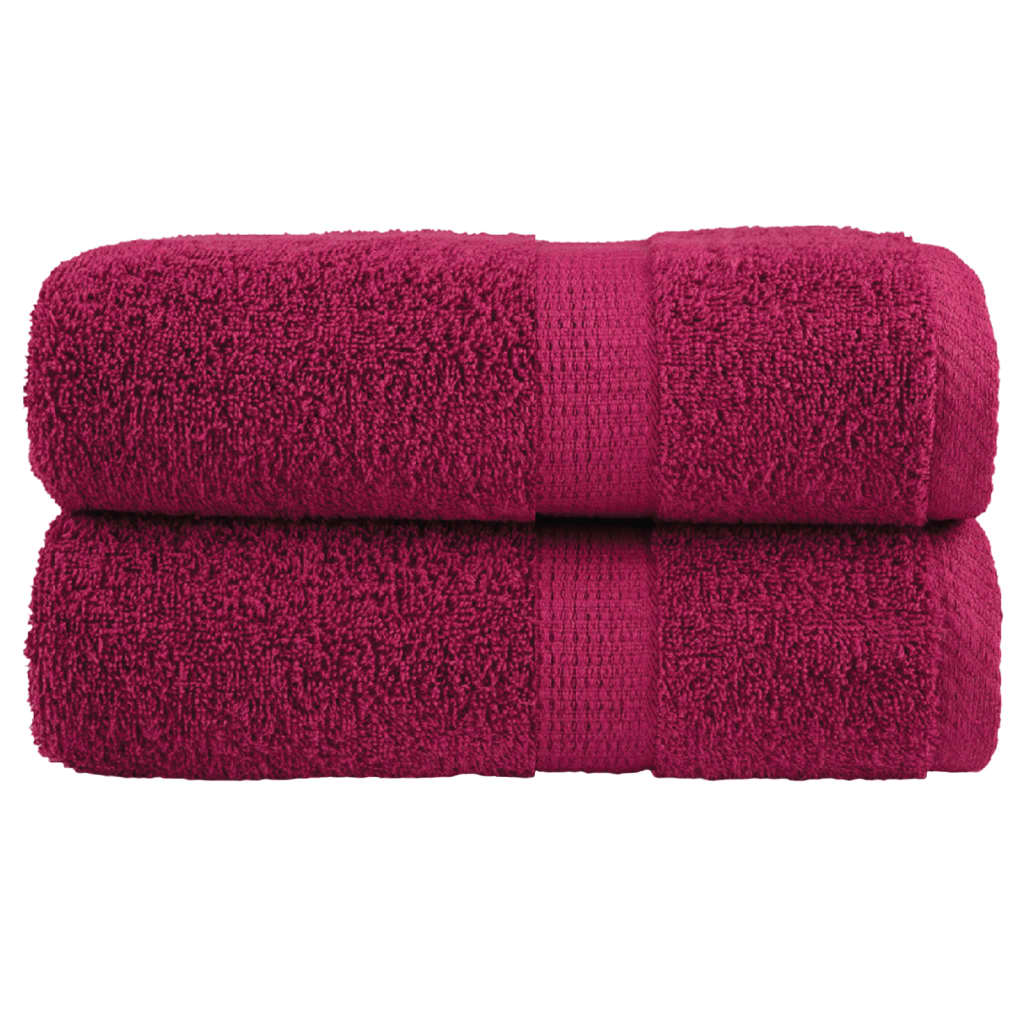 vidaXL Prémiové mycí ručníky SOLUND 2 ks bordó 30x30 cm 600 g/m²