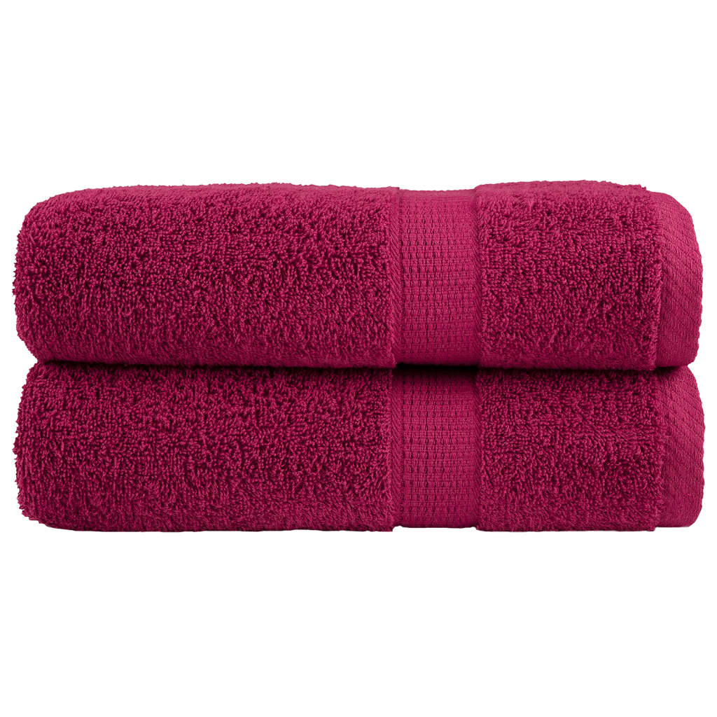 vidaXL Premium sprchové ručníky SOLUND 2 ks Bordeaux 70x140 cm 600 gsm